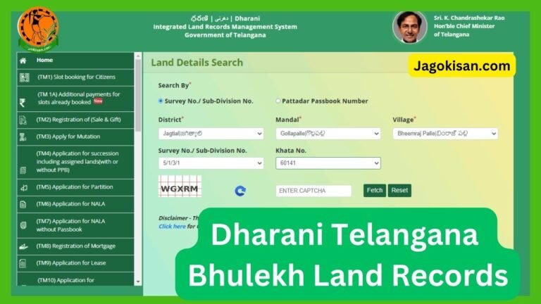 Dharani Telangana Bhulekh Land Records Check Online | Telangana Land ...