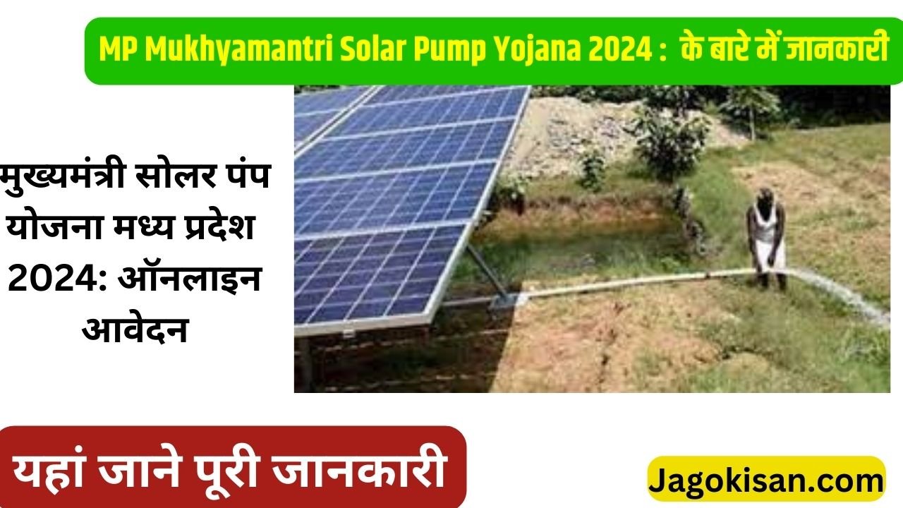 MP Mukhyamantri Solar Pump Yojana 2024 | मुख्यमंत्री सोलर पंप योजना मध्य प्रदेश 2024: ऑनलाइन आवेदन