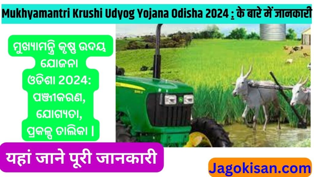 Mukhyamantri Krushi Udyog Yojana Odisha 2024: Registration, Eligibility, Project List | କୃଷ୍ଣ ଉଦୟୋଗ ଯୋଜନା