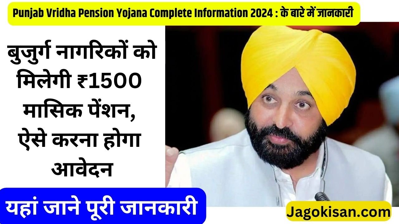 Punjab Vridha Pension Yojana 2024: बुजुर्ग नागरिकों को मिलेगी ₹1500 मासिक पेंशन, ऐसे करना होगा आवेदन